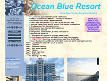 Tablet Screenshot of oceanbluemyrtlebeach.com